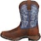 Durango Kids Western Boot, 4 M, Leather, 8 in H, Dark Brown/Blue DWBT053 - alternate 4